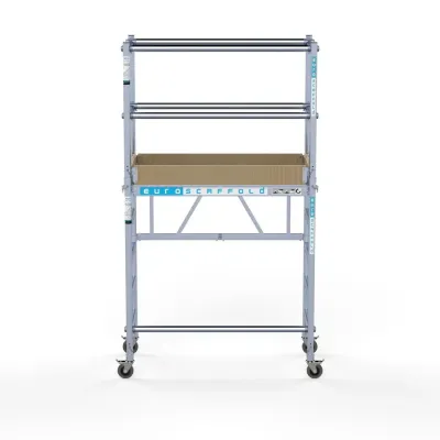 Small mobile aluminum scaffold Compact - 75 cm x 140 cm x 350 cm