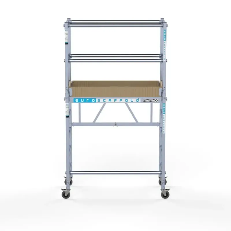 Small mobile aluminum scaffold Compact - 75 cm x 140 cm x 350 cm