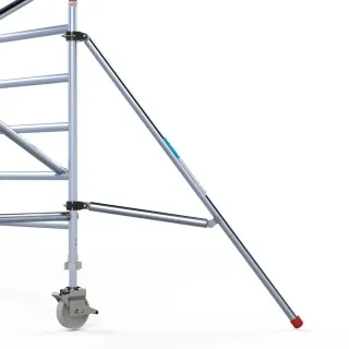 Aluminum scaffolding stabilizer - 2 m - secure base