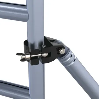 Aluminum scaffolding stabilizer - 2 m - secure base