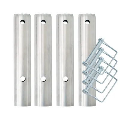 Connectors for extending aluminum scaffolding, frame connection