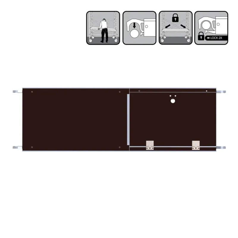 Hatch Platform - 60 cm x 190 cm - Aluminum Scaffolding