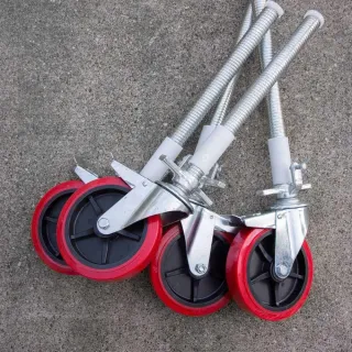 Universal Adjustable 50 mm Caster Set - Aluminum Scaffold