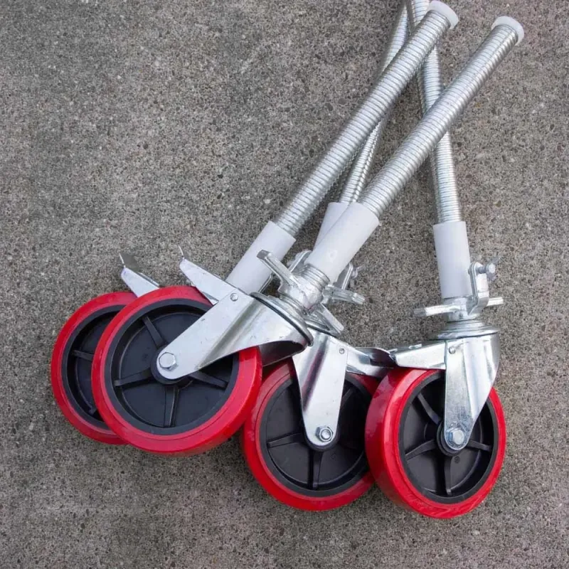 Universal Adjustable 50 mm Caster Set - Aluminum Scaffold