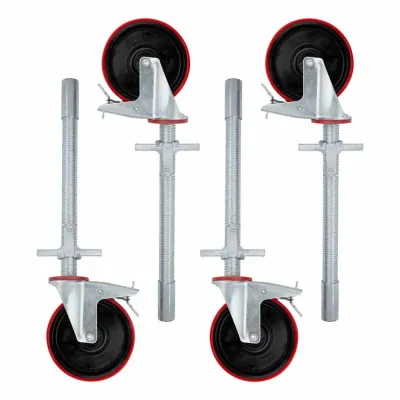 Universal Adjustable 50 mm Caster Set - Aluminum Scaffold