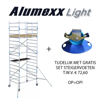 Pojízdné fasádní lešení Alumexx 75 x 190 x 4,2 m - levně.
