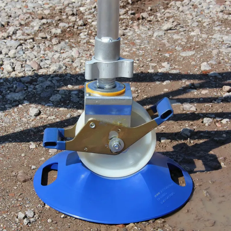 Euroscaffold set of bases/wheel locks for aluminum scaffolding