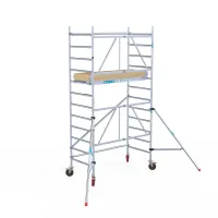 Rusztowanie jezdne aluminiowe - 90 cm x 190 cm x 4,7 m - reg. koła