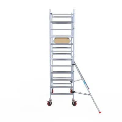 Rusztowanie jezdne aluminiowe - 90 cm x 190 cm x 4,7 m - reg. koła