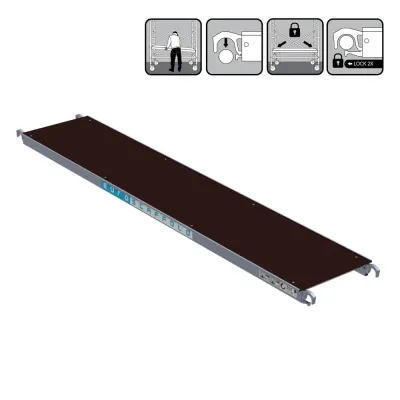 Platforma Euroscaffold bez poklopu - 60 cm x 305 cm - jednoduchá montáž