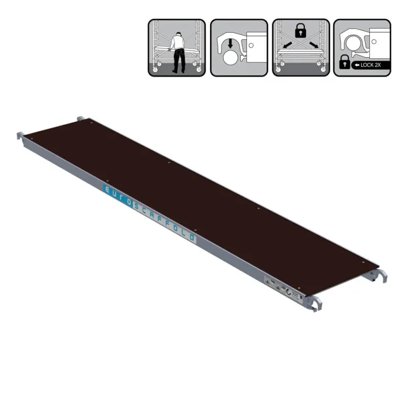 Platforma Euroscaffold bez poklopu - 60 cm x 305 cm - jednoduchá montáž