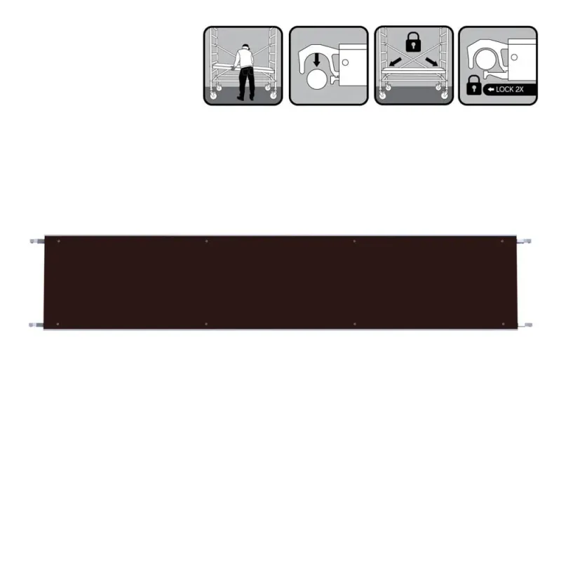 Platforma Euroscaffold bez poklopu - 60 cm x 305 cm - jednoduchá montáž