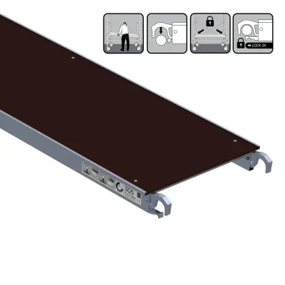 Platforma Euroscaffold bez włazu - 60 cm x 400 cm - łatwy montaż