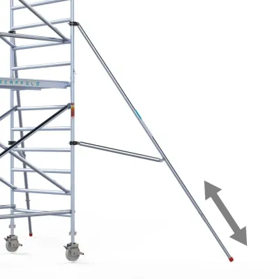 Teleskopowy stabilizator rusztowania - 3 m - pewna podstawa