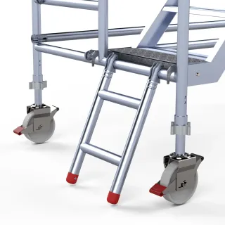 Rusztowanie aluminiowe - wieża schodowa - 135 cm x 250 cm x 10,2 m