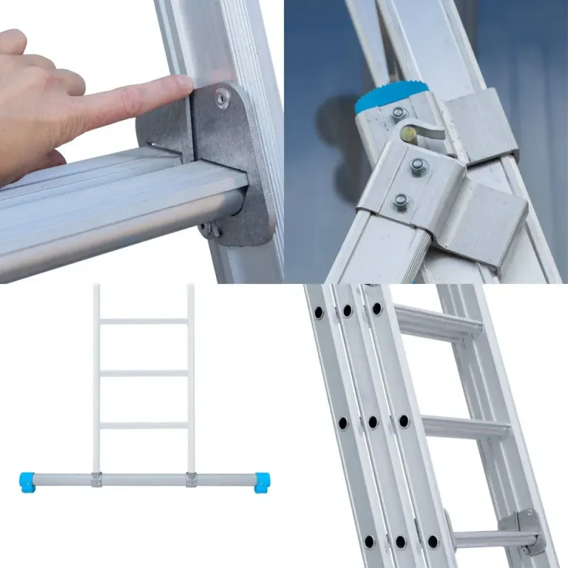 Three-section ladder Eurostairs 3 x 7 - working height up to 5.5 m