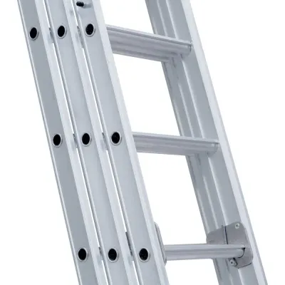 Stabilný trojdielny rebrík Eurostairs (Euroscaffold) 3 x 9 - pracovná výška do 6,5 m