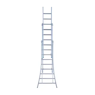 Drabina wygięta trzyelementowa Eurostairs (Euroscaffold) 3 x 9 - wysokość robocza do 6,5 m