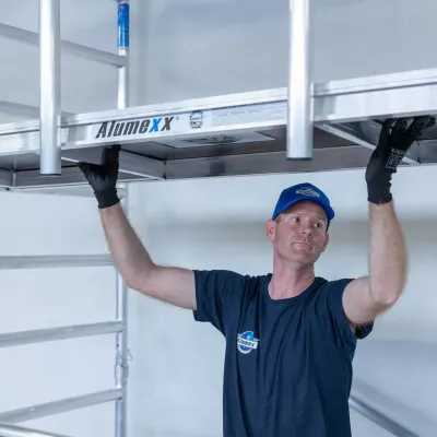 Rusztowanie Alumexx Light 75 cm x 190 cm - wysokość robocza 8,2 m