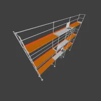 Rusztowanie elewacyjne Plettac PD70 - pole 3 m - 9 m x 8 m - 72 m2 roboczo