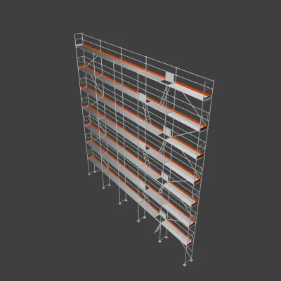 Rusztowanie ramowe Plettac PD70 - pole 3 m - 15 m x 16 m - 240 m2 roboczo