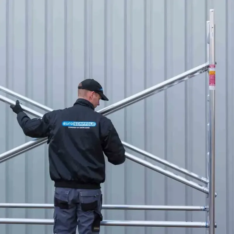 Rusztowanie Euroscaffold Original 135 cm x 190 cm - wysokość robocza 14,2 m